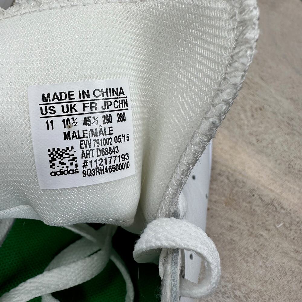Adidas Stan Smith Men’s 11 White Green Leather Sneakers Classic Clean EVV 791002 - Picture 11 of 12